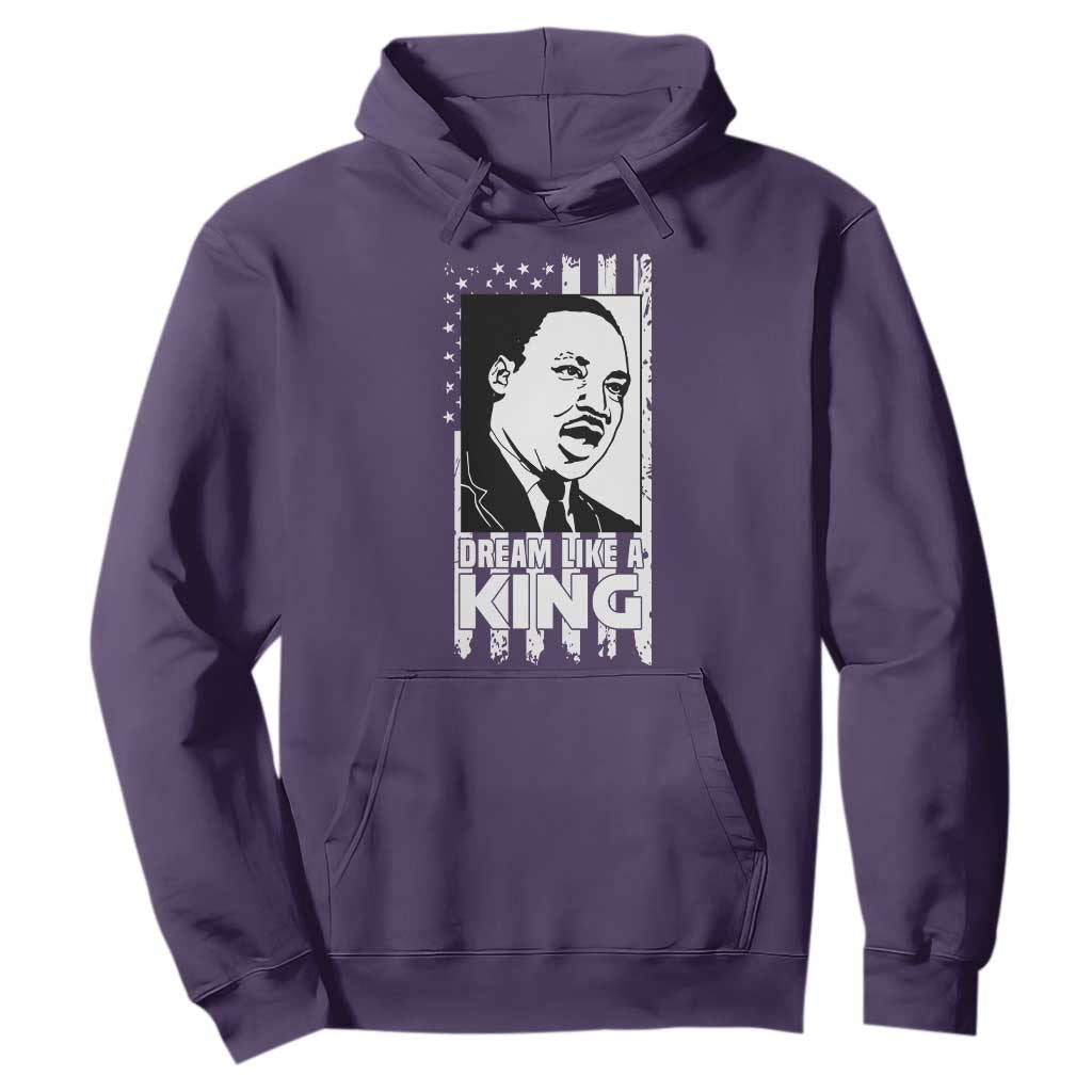 Martin Luther King Jr. Hoodie Dream Like A King MLK Black History American Flag