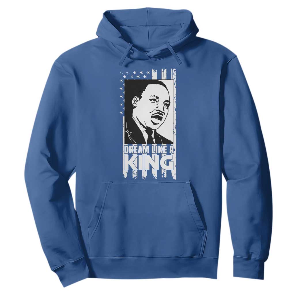 Martin Luther King Jr. Hoodie Dream Like A King MLK Black History American Flag