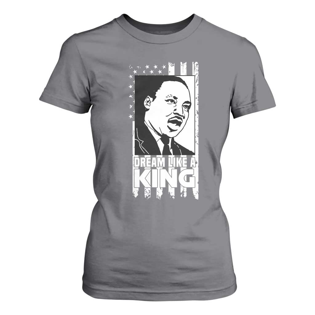 Martin Luther King Jr. T Shirt For Women Dream Like A King MLK Black History American Flag