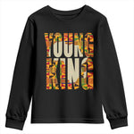 African Kente Young King Youth Long Sleeve Shirt