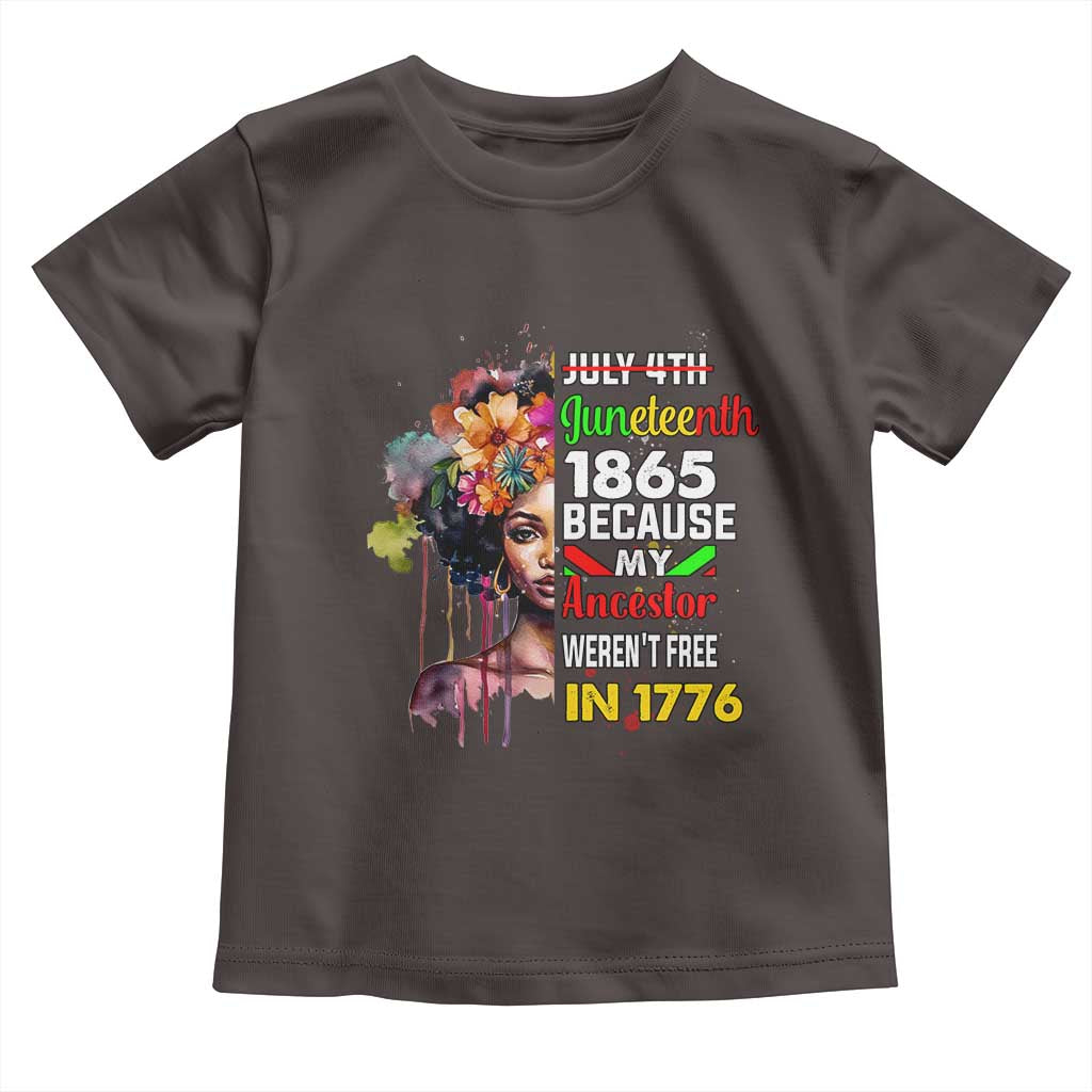 Juneteenth 1865 Baby Shirt Because My Ancestor Weren't Free In 1776 Afro Black Woman