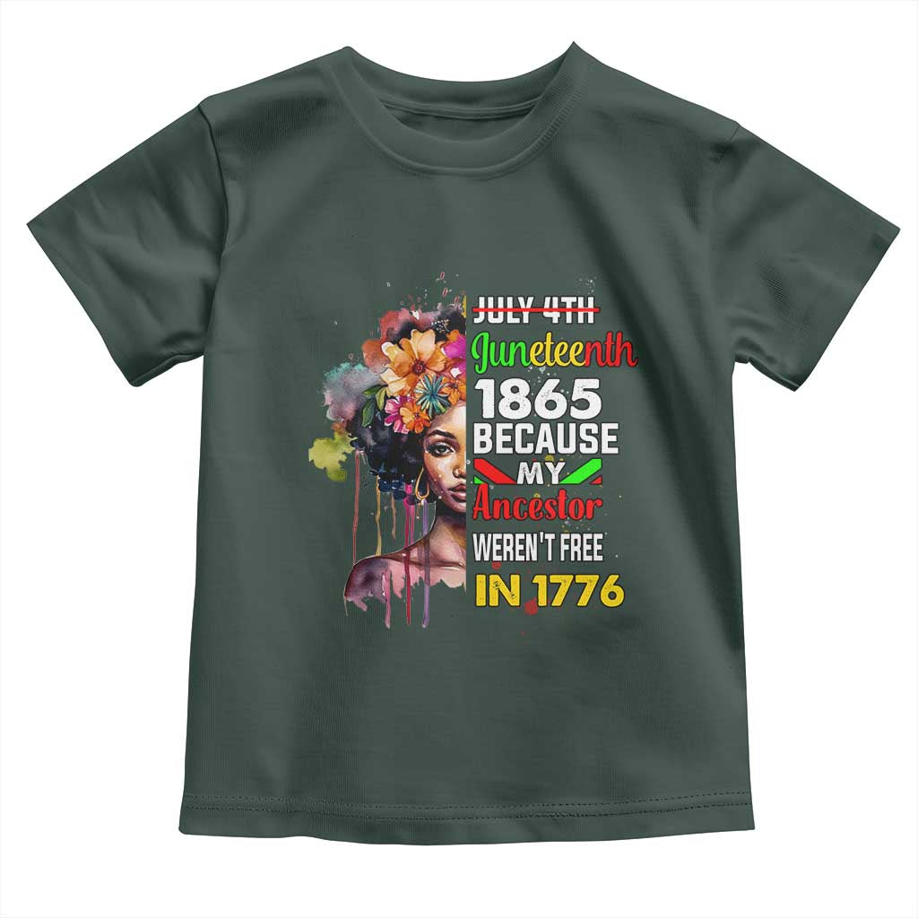 Juneteenth 1865 Baby Shirt Because My Ancestor Weren't Free In 1776 Afro Black Woman