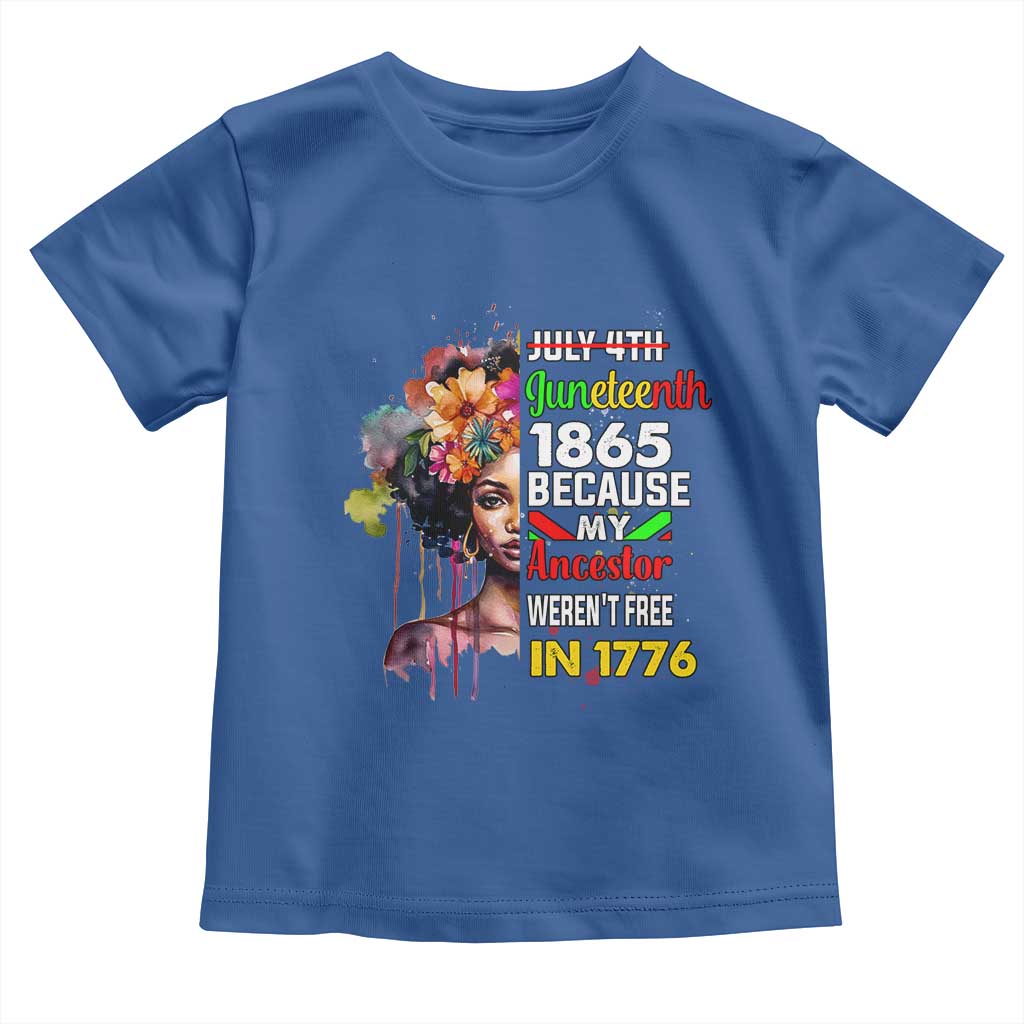 Juneteenth 1865 Baby Shirt Because My Ancestor Weren't Free In 1776 Afro Black Woman