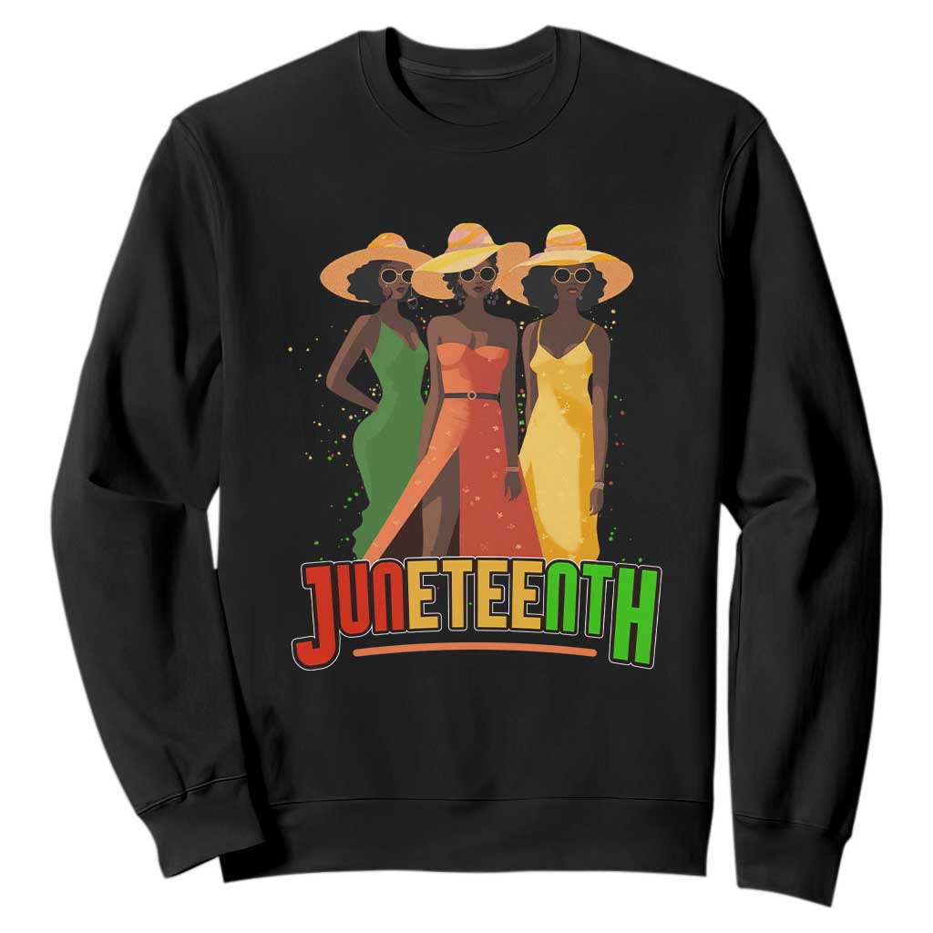 Juneteenth 1865 Sweatshirt Beautiful Black Women Melanin