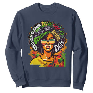 Afro Black Queen Magic Sweatshirt Beautiful Strong Melanin Poppin' Choc-lit Dope