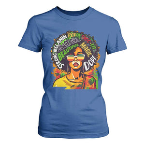 Afro Black Queen Magic T Shirt For Women Beautiful Strong Melanin Poppin' Choc-lit Dope