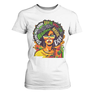 Afro Black Queen Magic T Shirt For Women Beautiful Strong Melanin Poppin' Choc-lit Dope