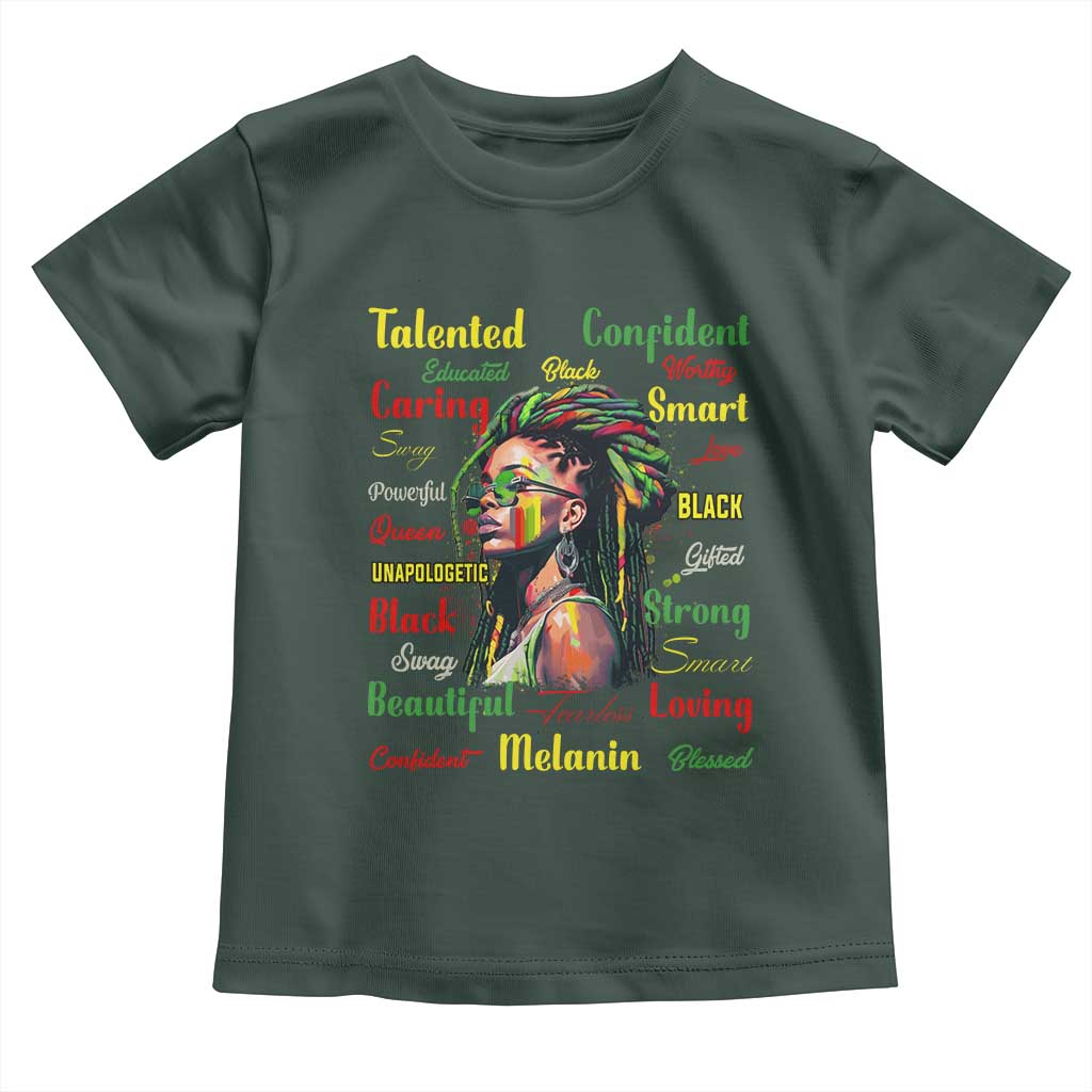 Melanin Locs Girl Baby Shirt Dreadlock Black Pride African American