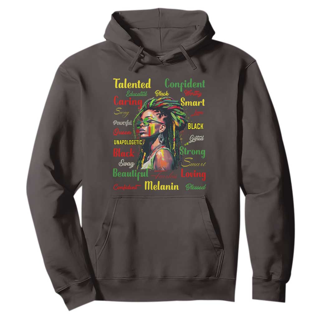Melanin Locs Girl Hoodie Dreadlock Black Pride African American