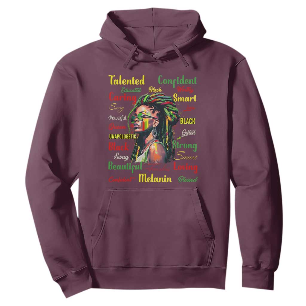 Melanin Locs Girl Hoodie Dreadlock Black Pride African American