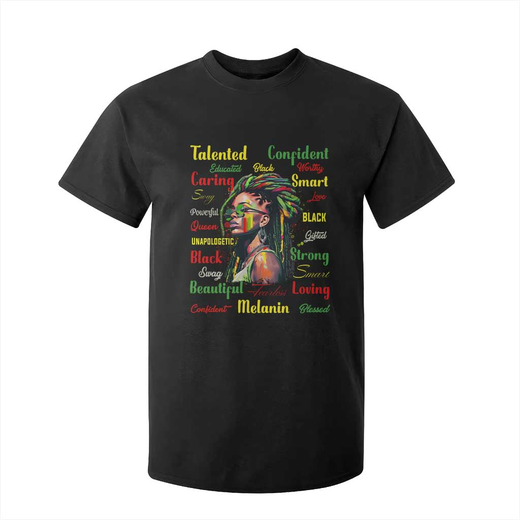 Melanin Locs Girl T Shirt For Kid Dreadlock Black Pride African American