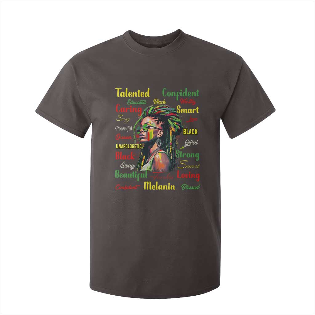 Melanin Locs Girl T Shirt For Kid Dreadlock Black Pride African American