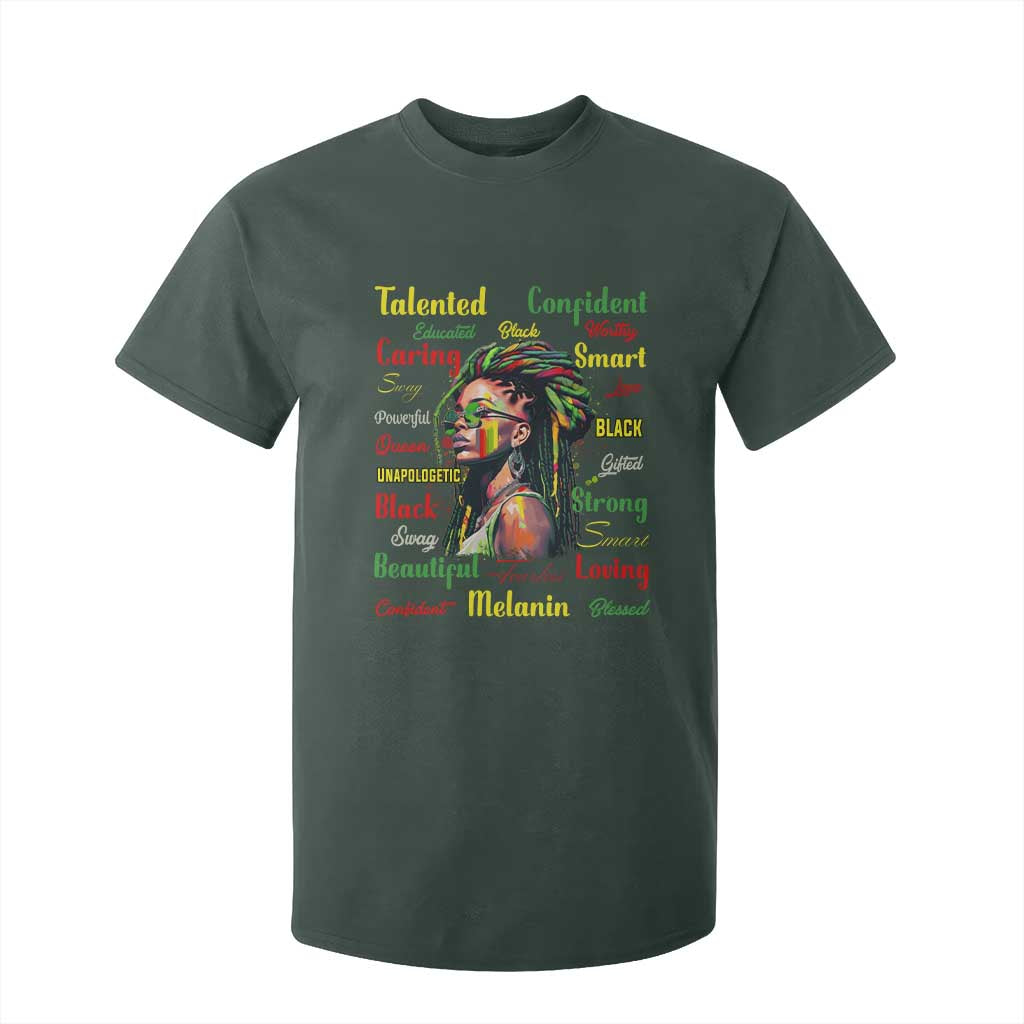 Melanin Locs Girl T Shirt For Kid Dreadlock Black Pride African American