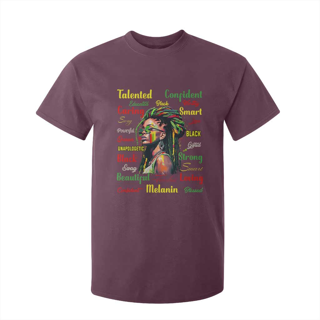 Melanin Locs Girl T Shirt For Kid Dreadlock Black Pride African American