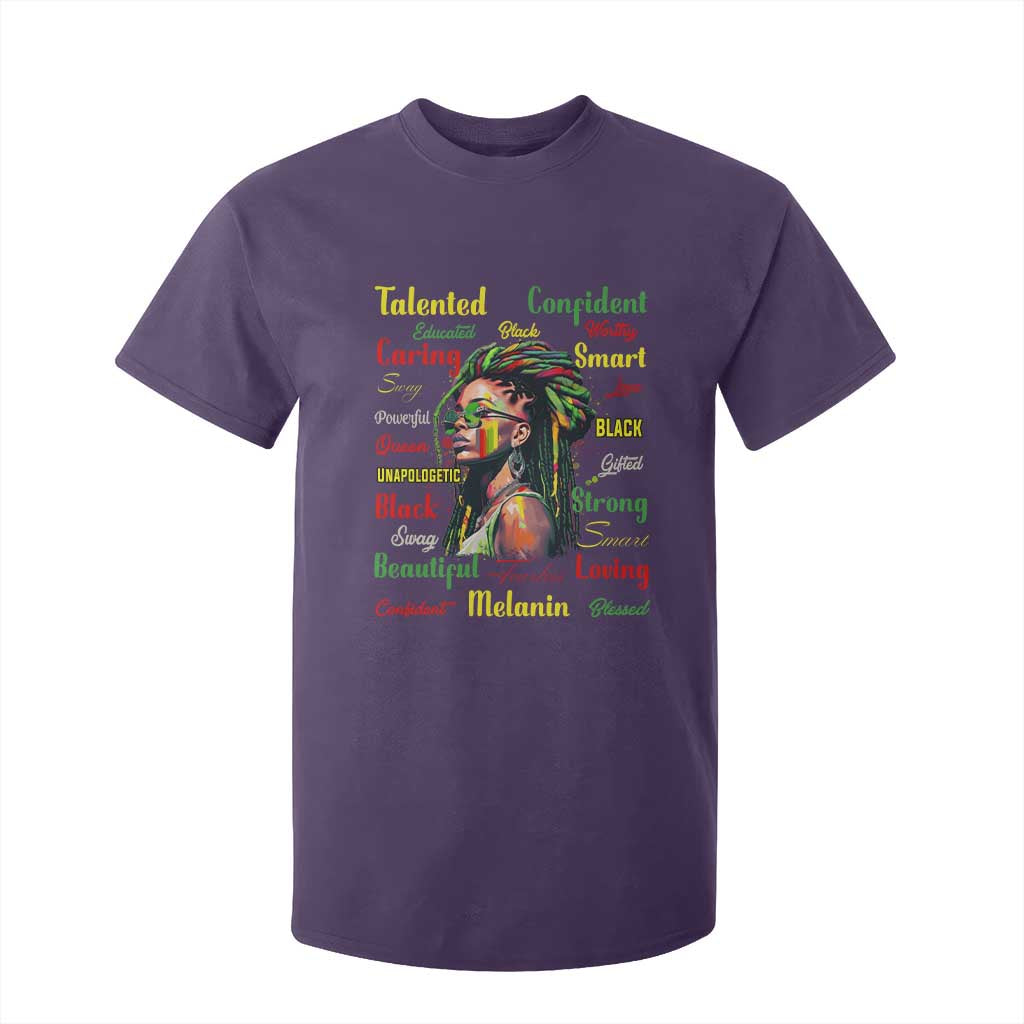 Melanin Locs Girl T Shirt For Kid Dreadlock Black Pride African American