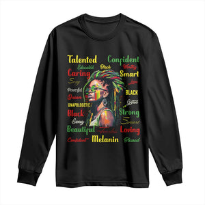 Melanin Locs Girl Long Sleeve Shirt Dreadlock Black Pride African American