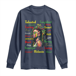 Melanin Locs Girl Long Sleeve Shirt Dreadlock Black Pride African American