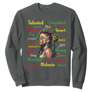 Melanin Locs Girl Sweatshirt Dreadlock Black Pride African American