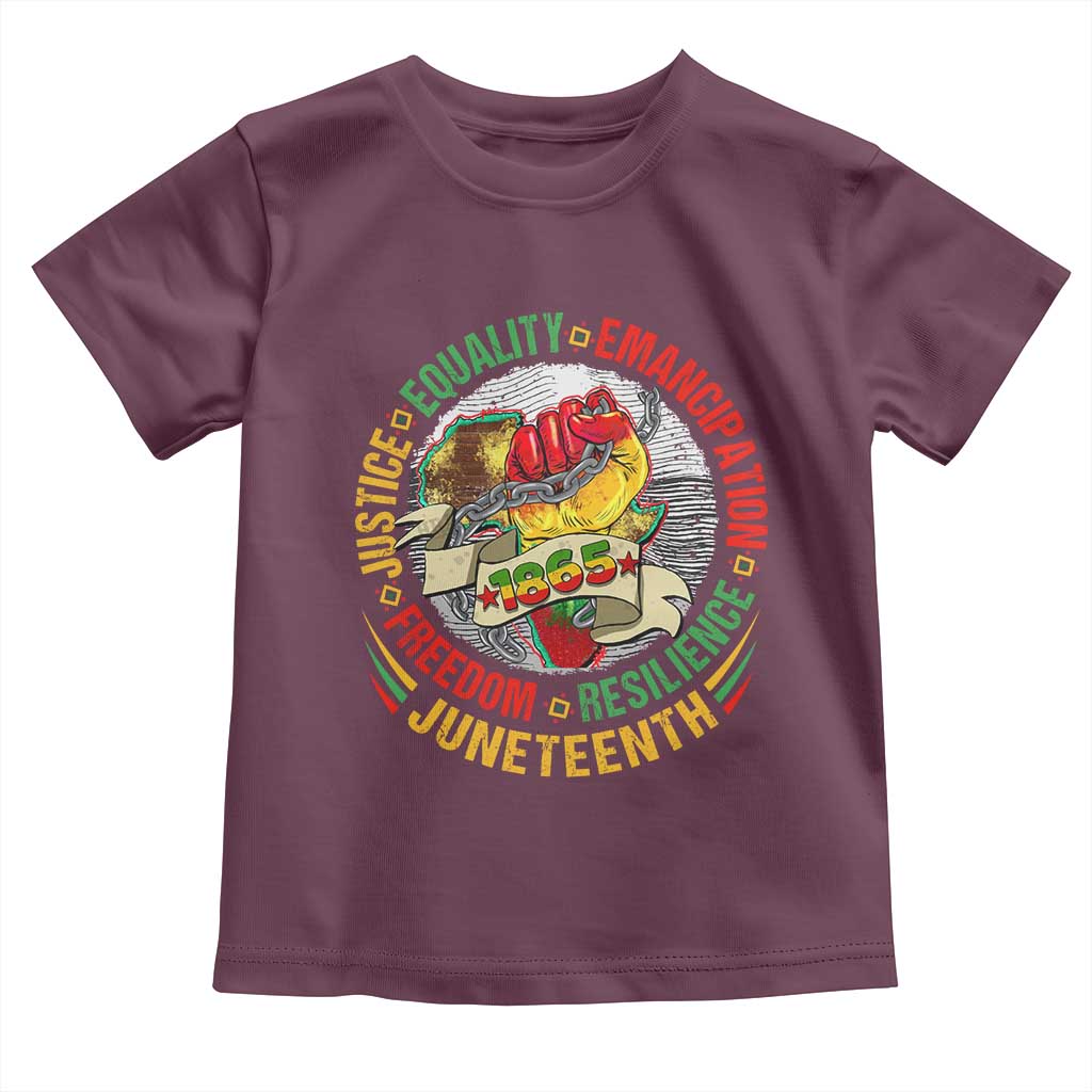 Juneteenth 1865 Baby Shirt Freedom Justice Equality Emancipation Resilience Independence Day