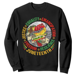 Juneteenth 1865 Sweatshirt Freedom Justice Equality Emancipation Resilience Independence Day