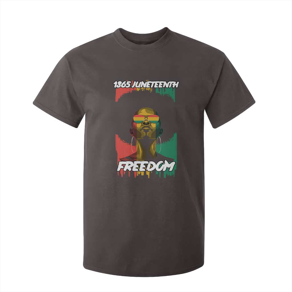 Juneteenth 1865 Freedom T Shirt For Kid Afro Melanin Woman African American Dripping