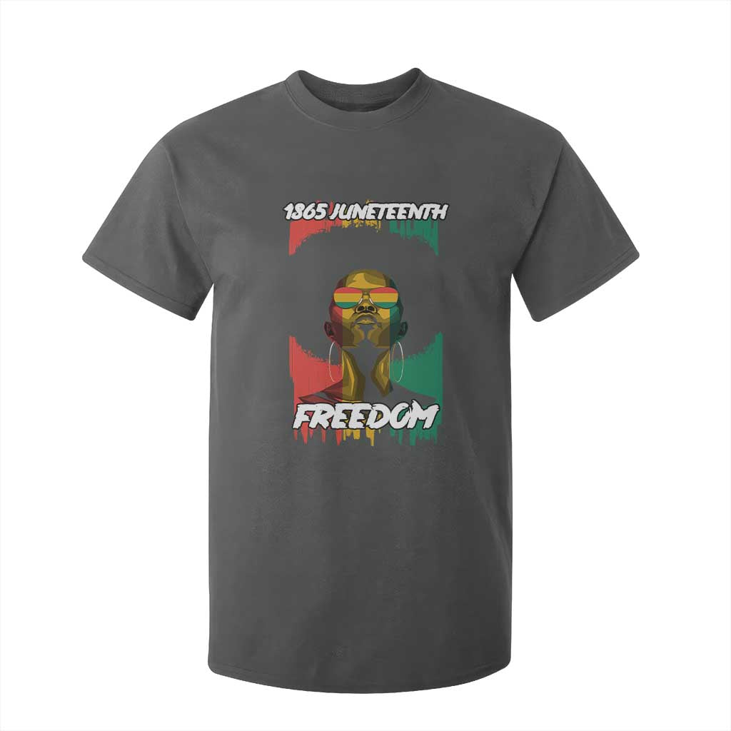 Juneteenth 1865 Freedom T Shirt For Kid Afro Melanin Woman African American Dripping