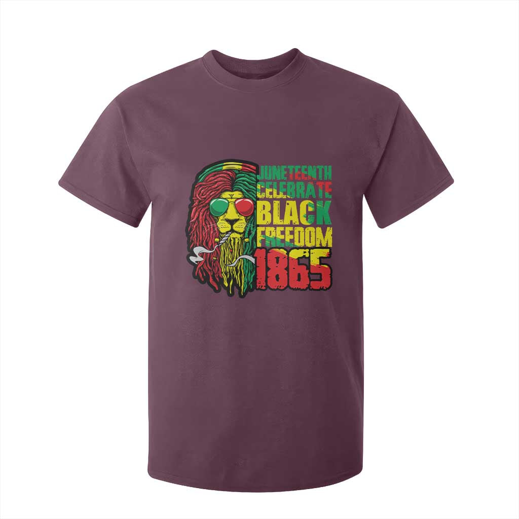 Juneteenth T Shirt For Kid Celebrate Black Freedom 1865 Dope Dreadlocks Lion Locs Rasta Hair