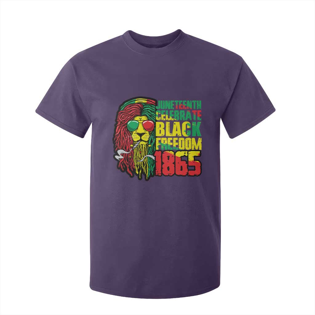 Juneteenth T Shirt For Kid Celebrate Black Freedom 1865 Dope Dreadlocks Lion Locs Rasta Hair
