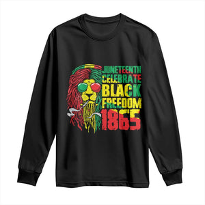 Juneteenth Long Sleeve Shirt Celebrate Black Freedom 1865 Dope Dreadlocks Lion Locs Rasta Hair