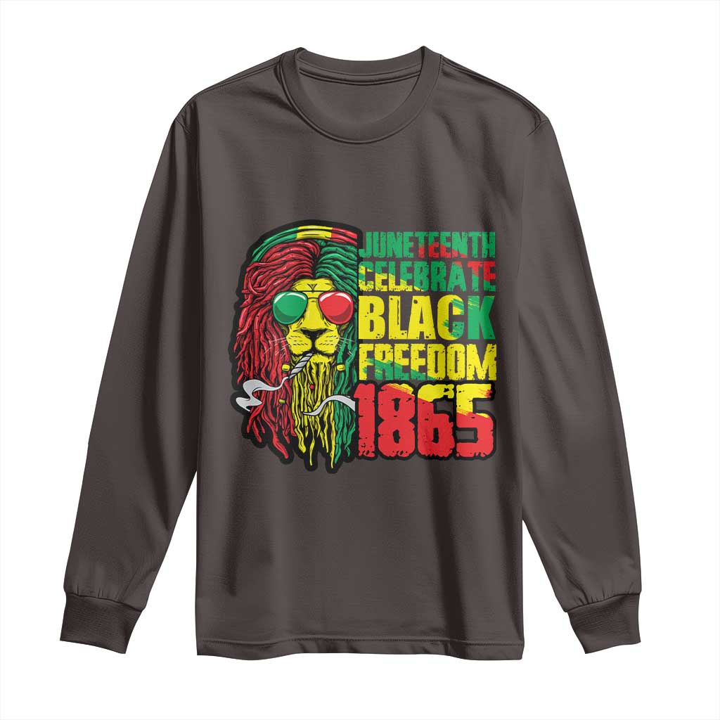 Juneteenth Long Sleeve Shirt Celebrate Black Freedom 1865 Dope Dreadlocks Lion Locs Rasta Hair