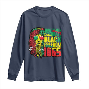 Juneteenth Long Sleeve Shirt Celebrate Black Freedom 1865 Dope Dreadlocks Lion Locs Rasta Hair