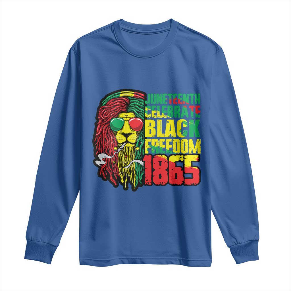 Juneteenth Long Sleeve Shirt Celebrate Black Freedom 1865 Dope Dreadlocks Lion Locs Rasta Hair