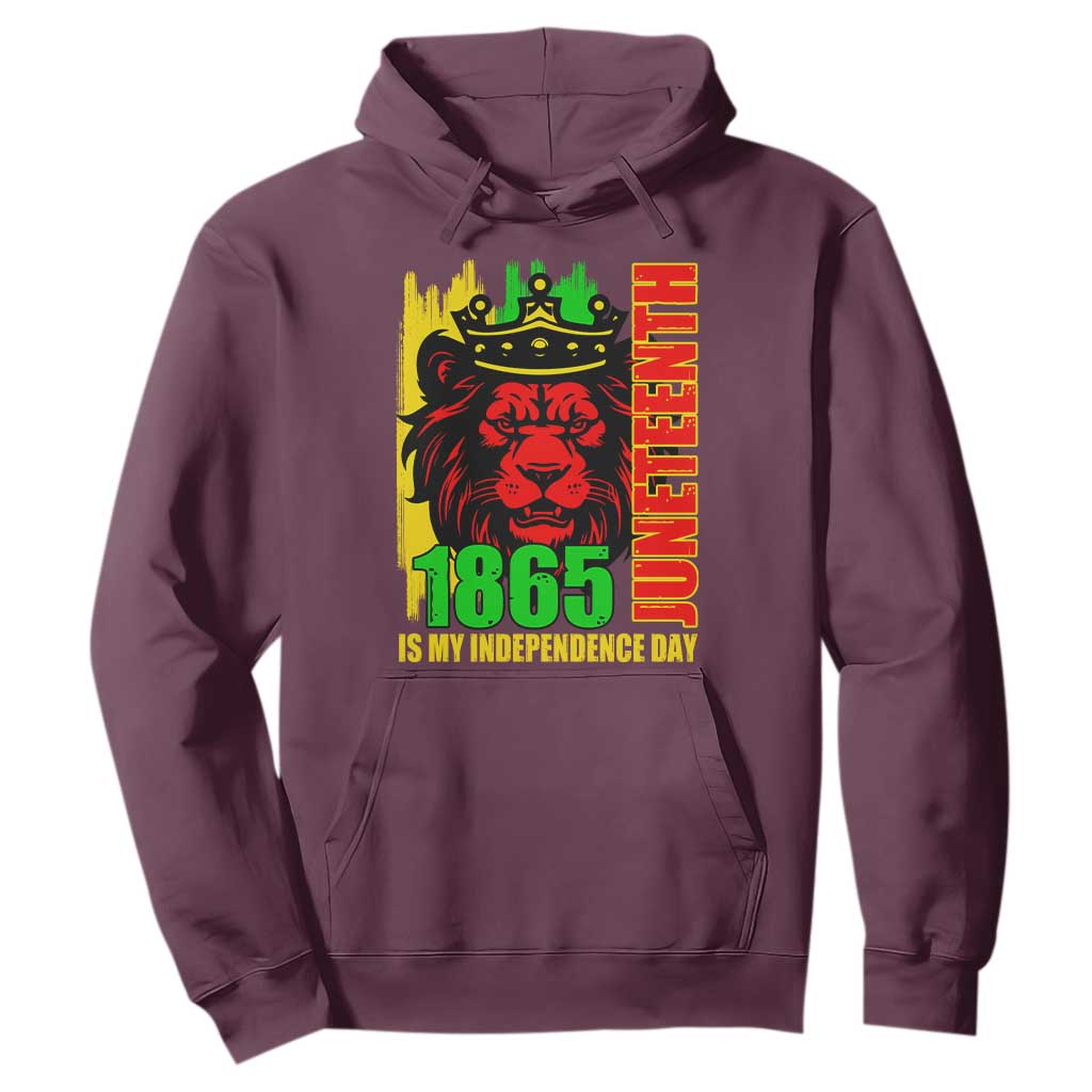 Juneteenth 1865 Is My Independence Day Hoodie Freedom Lion King