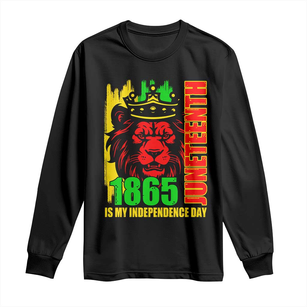 Juneteenth 1865 Is My Independence Day Long Sleeve Shirt Freedom Lion King