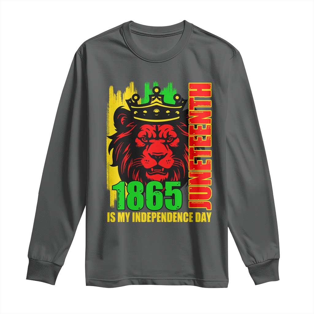Juneteenth 1865 Is My Independence Day Long Sleeve Shirt Freedom Lion King