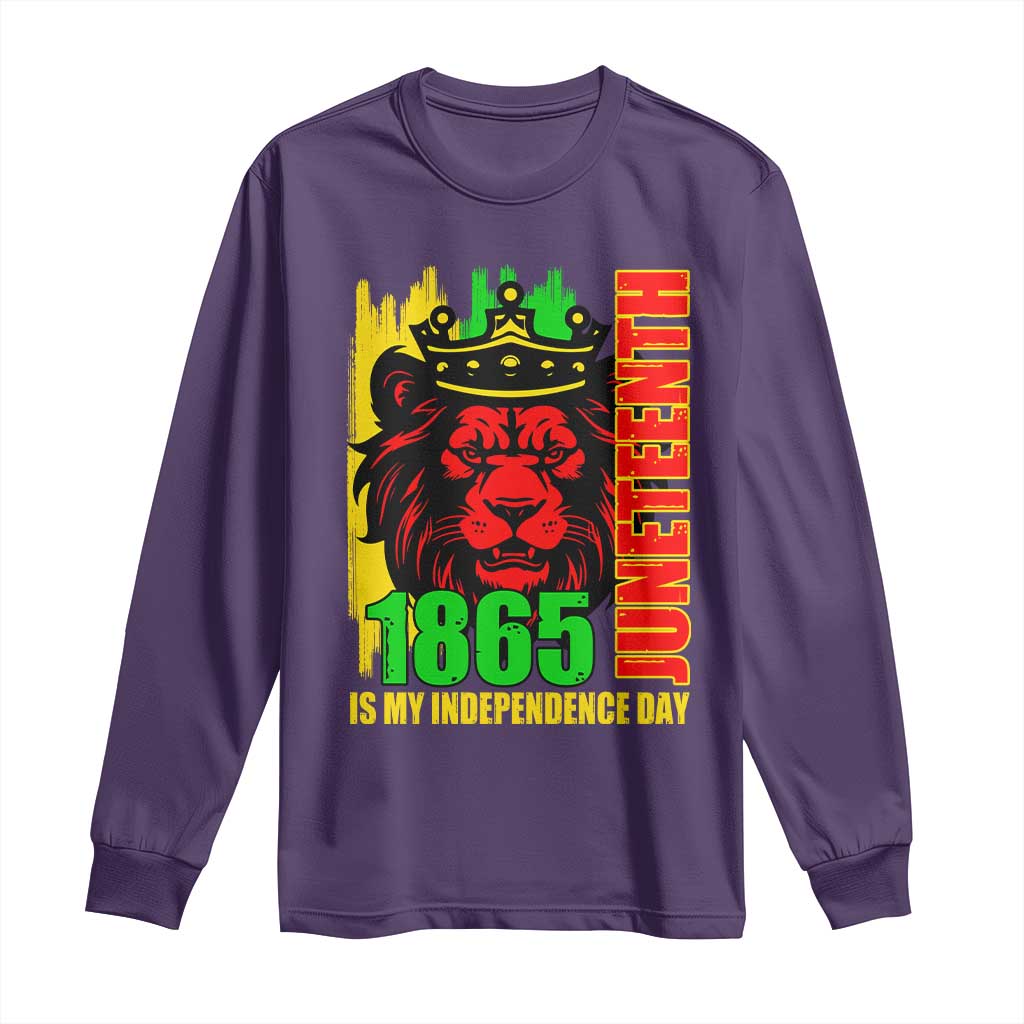Juneteenth 1865 Is My Independence Day Long Sleeve Shirt Freedom Lion King