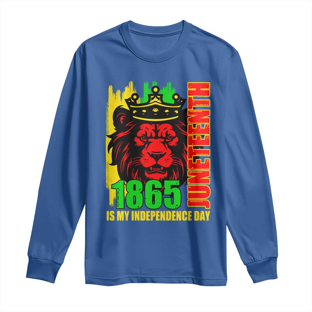 Juneteenth 1865 Is My Independence Day Long Sleeve Shirt Freedom Lion King
