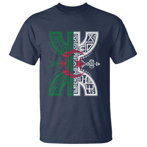Algeria Amazigh Berber Yaz Symbol Algerian Flag Heritage Graphic T Shirt Traditional North African Tribal Culture Art