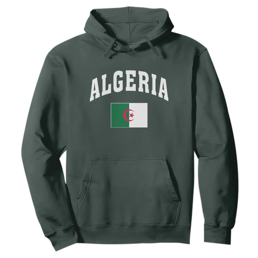 Classic Algeria Varsity Athletic Style Hoodie Proud Patriotic Algerian Flag