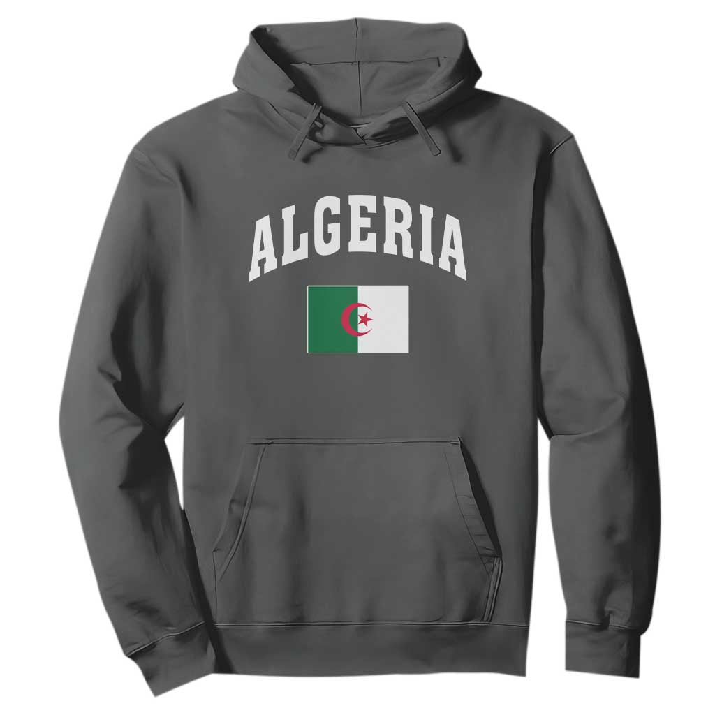Classic Algeria Varsity Athletic Style Hoodie Proud Patriotic Algerian Flag