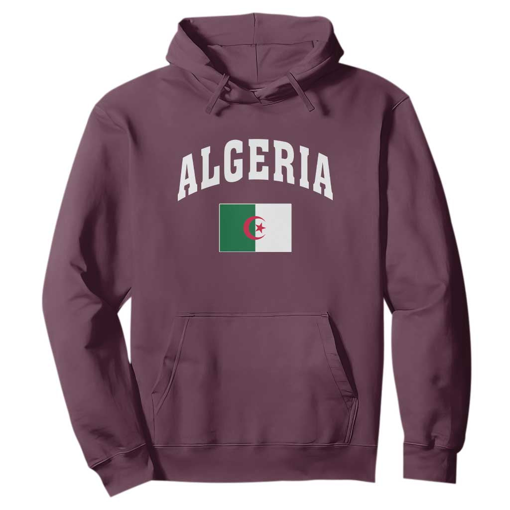 Classic Algeria Varsity Athletic Style Hoodie Proud Patriotic Algerian Flag