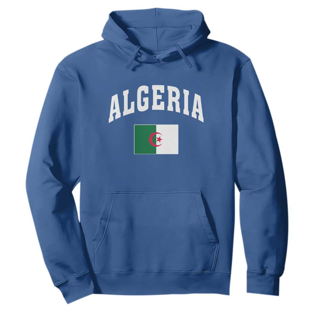 Classic Algeria Varsity Athletic Style Hoodie Proud Patriotic Algerian Flag