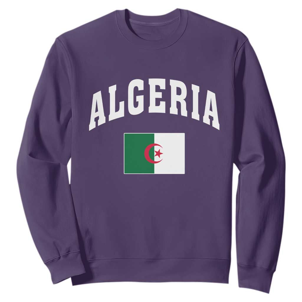 Classic Algeria Varsity Athletic Style Sweatshirt Proud Patriotic Algerian Flag