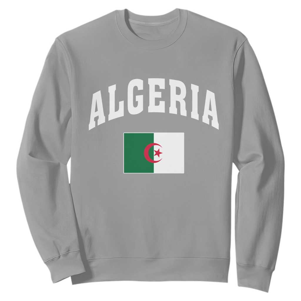 Classic Algeria Varsity Athletic Style Sweatshirt Proud Patriotic Algerian Flag