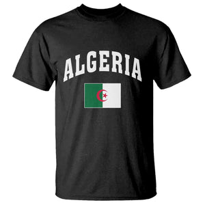 Classic Algeria Varsity Athletic Style T Shirt Proud Patriotic Algerian Flag