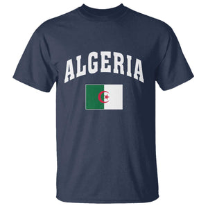 Classic Algeria Varsity Athletic Style T Shirt Proud Patriotic Algerian Flag