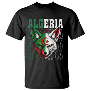 Algerian Fennec Fox Face Algeria National Flag Graphic T Shirt Proud North African Desert Animal