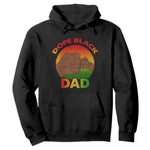 Dope Black Dad Hoodie Fist Bump Retro Vintage Father's Day Gift