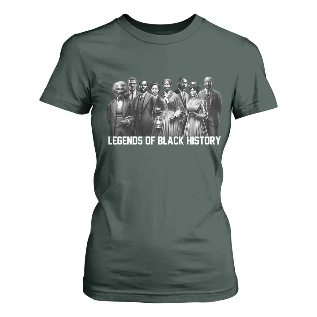 Inspirational Civil Right Leaders T Shirt For Women Legends of Black History
