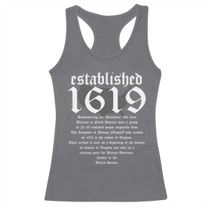 African American History Established 1619 Racerback Tank Top Project American Map Retro Vintage